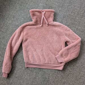Soft pink pullover sweatshirt